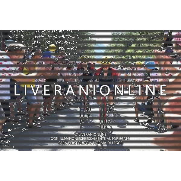 16-07-2022 Tour De France; Tappa 14 Saint-etienne - Mende; 2022, Ineos - Grenadiers; Yates, Adam; Geraint, Thomas; Cote De La Croix Neuve; ©SIROTTI/AGENZIA ALDO LIVERANI SAS