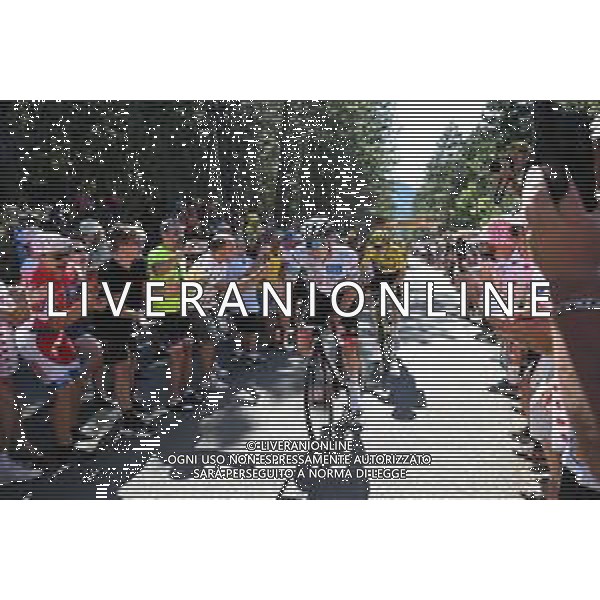 16-07-2022 Tour De France; Tappa 14 Saint-etienne - Mende; 2022, Uae Emirates; 2022, Jumbo - Visma; Pogacar, Tadej; Vingegaard, Jonas; Cote De La Croix Neuve; ©SIROTTI/AGENZIA ALDO LIVERANI SAS