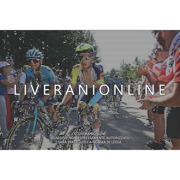 16-07-2022 Tour De France; Tappa 14 Saint-etienne - Mende; 2022, Astana - Qazaqstan; 2022, Intermarche - Wanty Gobert; Velasco, Simone; Goossens, Kobe; Cote De La Croix Neuve; ©SIROTTI/AGENZIA ALDO LIVERANI SAS