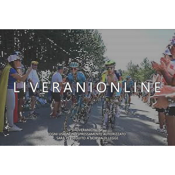16-07-2022 Tour De France; Tappa 14 Saint-etienne - Mende; 2022, Astana - Qazaqstan; 2022, Intermarche - Wanty Gobert; Velasco, Simone; Goossens, Kobe; Cote De La Croix Neuve; ©SIROTTI/AGENZIA ALDO LIVERANI SAS