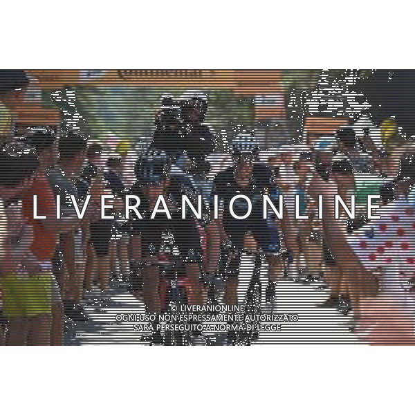 16-07-2022 Tour De France; Tappa 14 Saint-etienne - Mende; 2022, Dsm; 2022, Movistar; Bardet, Romain; Mas, Enric; Cote De La Croix Neuve; ©SIROTTI/AGENZIA ALDO LIVERANI SAS