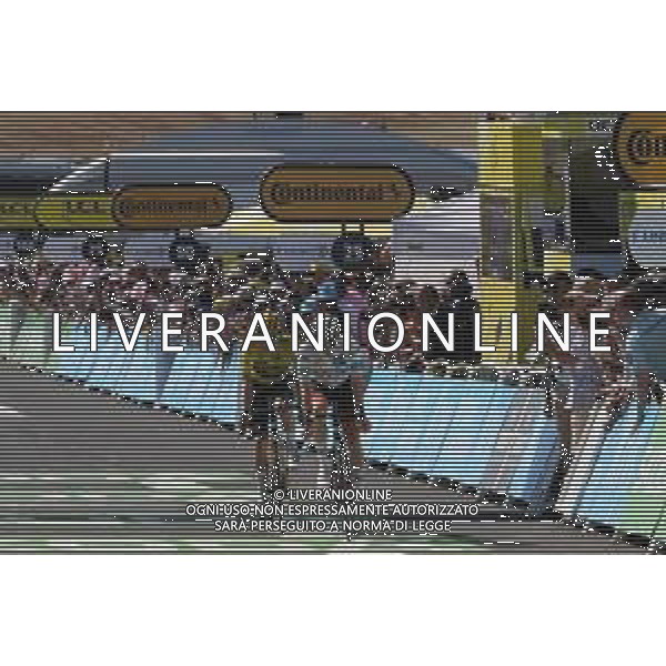 16-07-2022 Tour De France; Tappa 14 Saint-etienne - Mende; 2022, Uae Emirates; 2022, Jumbo - Visma; Pogacar, Tadej; Vingegaard, Jonas; Mende; ©SIROTTI/AGENZIA ALDO LIVERANI SAS