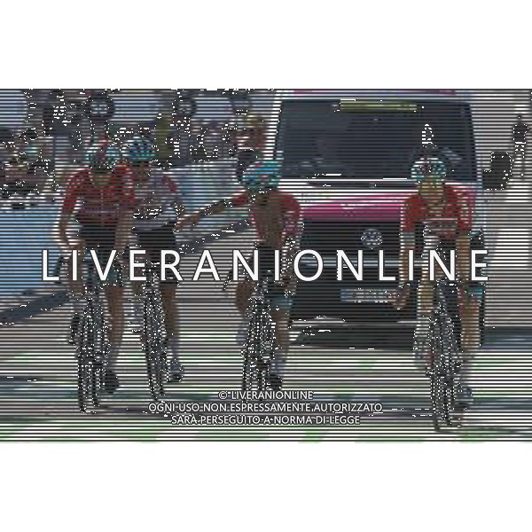 16-07-2022 Tour De France; Tappa 14 Saint-etienne - Mende; 2022, Lotto - Soudal; Ewan, Caleb; Frison, Frederik; Wellens, Tim; Reinardt Janse, Van Rensburg; Mende; ©SIROTTI/AGENZIA ALDO LIVERANI SAS