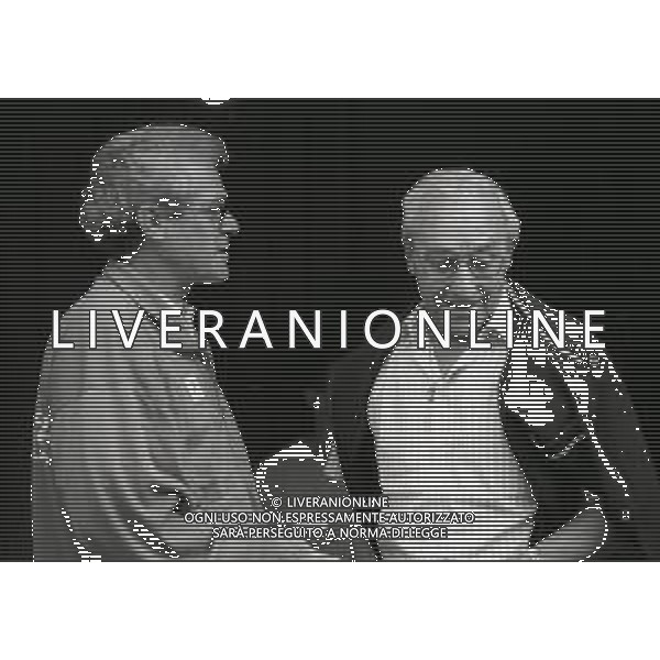 RETROSPETTIVA DOMENICO LUZZARA PRESIDENTE CREMONESE CALCIO NELLA FOTO DOMENICO LUZZARA PRESIDENTE CREMONESE NELL\'ANNO 1989-1990 CON L\'ALLENATORE GUSTAVO GIAGNONI AG ALDO LIVERANI SAS 