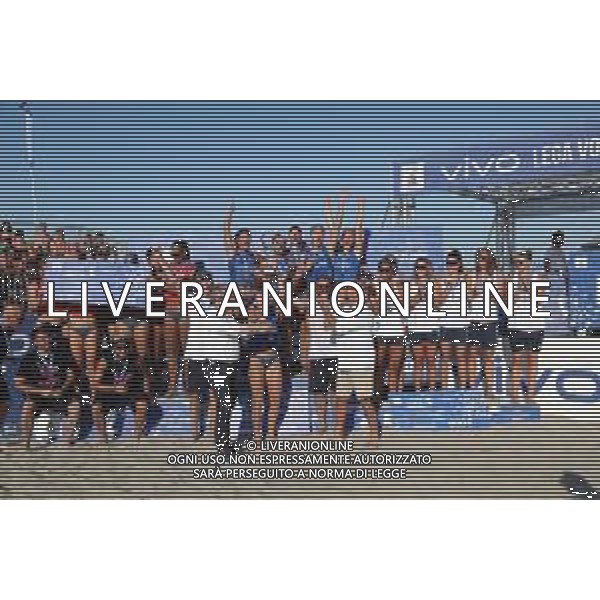 Vivo lega volley summer tour 2022 Riccione domenica 17 luglio pomeriggio - nella foto: esultanza del VERO VOLLEY MONZA per la vittoria della coppa Italia nella seconda tappa del tour. ©Claudio Zamagni/Agenzia Aldo Liverani s.a.s