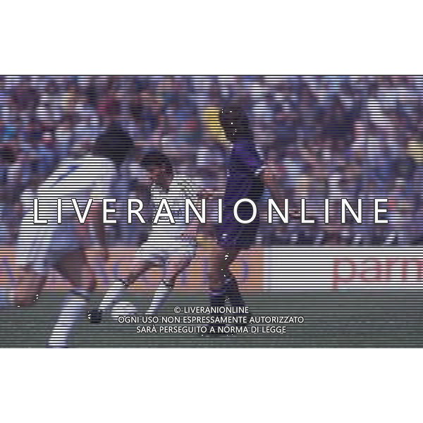 RETROSPETTIVA AGOSTINI MASSIMO CALCIATORE NELLA FOTO MASSIMO AGOSTINI CON LA MAGLIA DEL PARMA CALCIO AG ALDO LIVERANI SAS