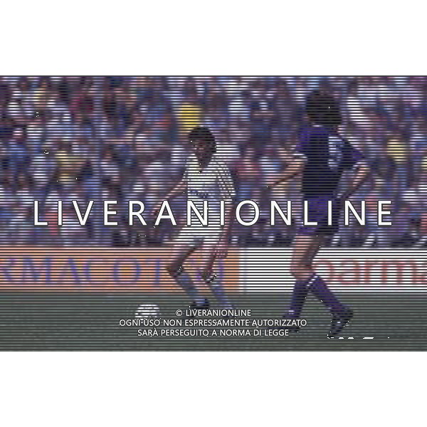 RETROSPETTIVA AGOSTINI MASSIMO CALCIATORE NELLA FOTO MASSIMO AGOSTINI CON LA MAGLIA DEL PARMA CALCIO AG ALDO LIVERANI SAS