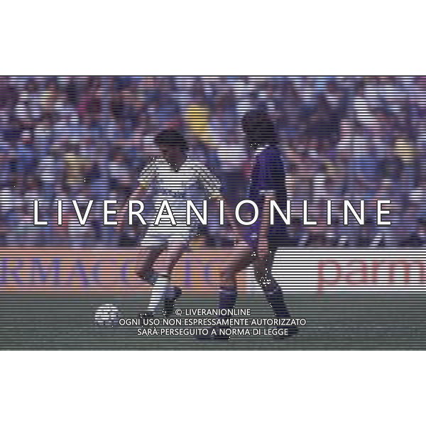 RETROSPETTIVA AGOSTINI MASSIMO CALCIATORE NELLA FOTO MASSIMO AGOSTINI CON LA MAGLIA DEL PARMA CALCIO AG ALDO LIVERANI SAS