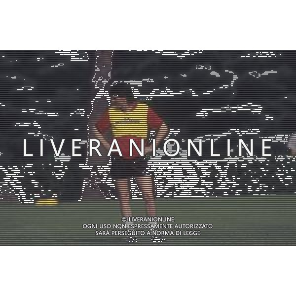 RETROSPETTIVA AGOSTINI MASSIMO CALCIATORE NELLA FOTO MASSIMO AGOSTINI CON LA MAGLIA DEL MILAN CALCIO AG ALDO LIVERANI SAS