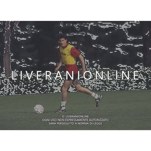 RETROSPETTIVA AGOSTINI MASSIMO CALCIATORE NELLA FOTO MASSIMO AGOSTINI CON LA MAGLIA DEL MILAN CALCIO AG ALDO LIVERANI SAS