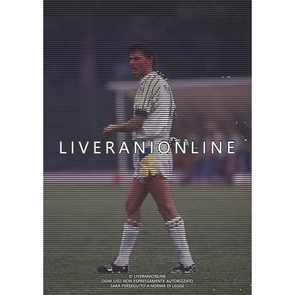 RETROSPETTIVA AGOSTINI MASSIMO CALCIATORE NELLA FOTO MASSIMO AGOSTINI CON LA MAGLIA DEL PARMA CALCIO AG ALDO LIVERANI SAS