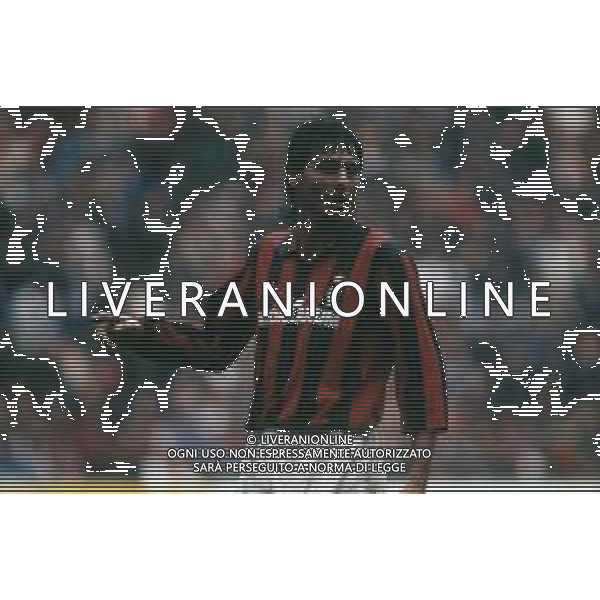 RETROSPETTIVA AGOSTINI MASSIMO CALCIATORE NELLA FOTO MASSIMO AGOSTINI CON LA MAGLIA DEL MILAN CALCIO AG ALDO LIVERANI SAS