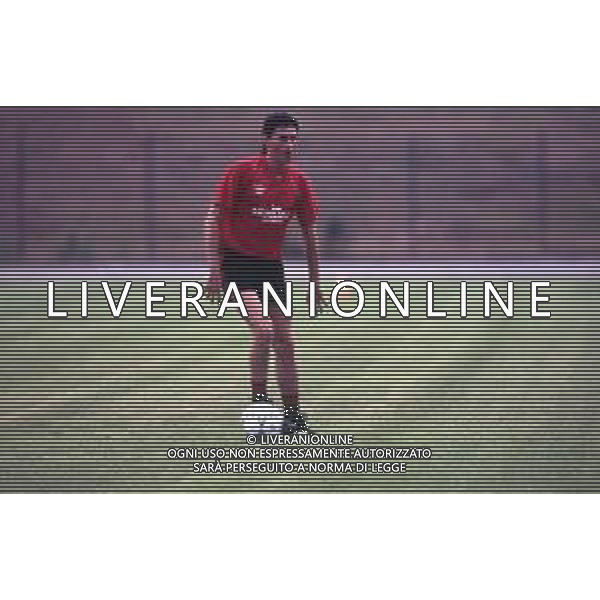 RETROSPETTIVA AGOSTINI MASSIMO CALCIATORE NELLA FOTO MASSIMO AGOSTINI CON LA MAGLIA DEL MILAN CALCIO AG ALDO LIVERANI SAS