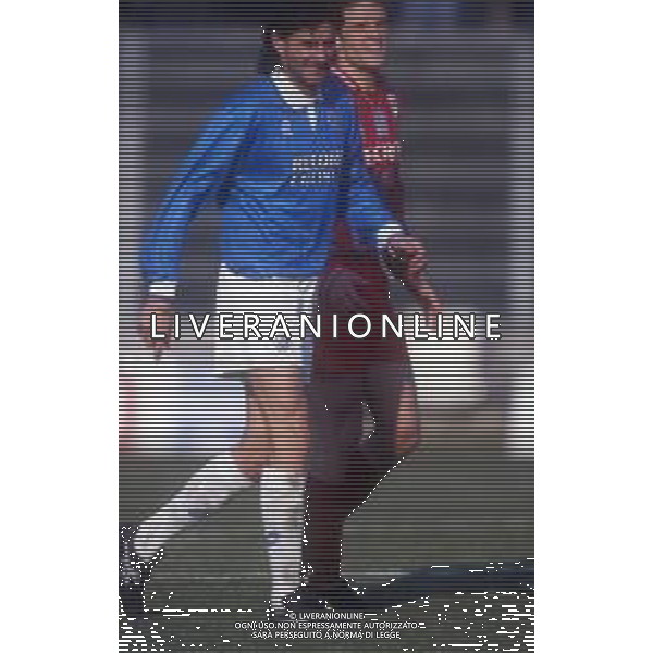 RETROSPETTIVA AGOSTINI MASSIMO CALCIATORE NELLA FOTO MASSIMO AGOSTINI CON LA MAGLIA DEL NAPOLI CALCIO AG ALDO LIVERANI SAS