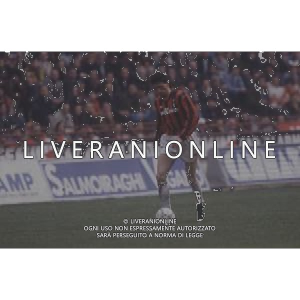 RETROSPETTIVA AGOSTINI MASSIMO CALCIATORE NELLA FOTO MASSIMO AGOSTINI CON LA MAGLIA DEL MILAN CALCIO AG ALDO LIVERANI SAS