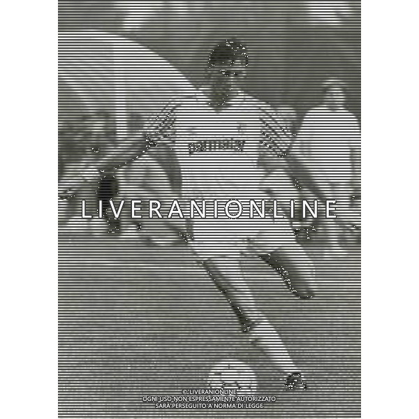 RETROSPETTIVA AGOSTINI MASSIMO CALCIATORE NELLA FOTO MASSIMO AGOSTINI CON LA MAGLIA DEL PARMA CALCIO AG ALDO LIVERANI SAS