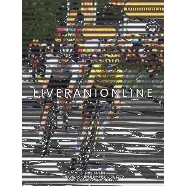 19-07-2022 Tour De France; Tappa 16 Carcassonne - Foix; 2022, Jumbo - Visma; 2022, Uae Emirates; Vingegaard, Jonas; Pogacar, Tadej; Foix; ©SIROTTI/AGENZIA ALDO LIVERANI SAS