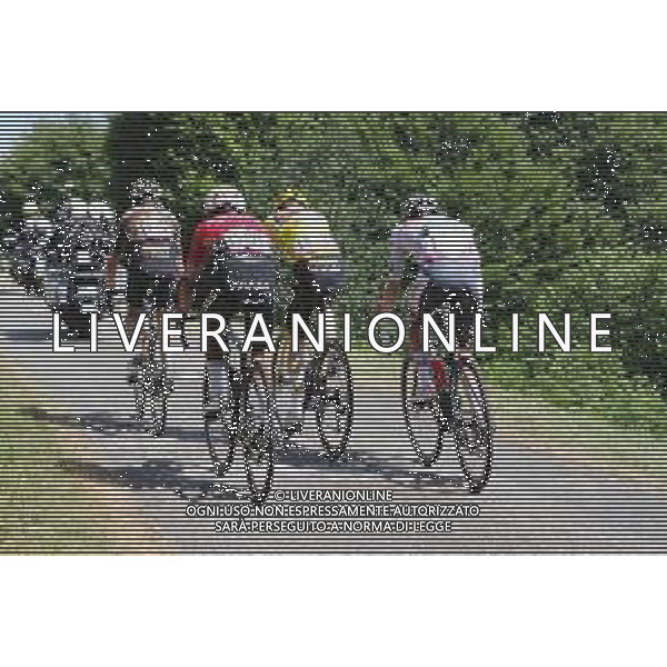 19-07-2022 Tour De France; Tappa 16 Carcassonne - Foix; 2022, Jumbo - Visma; 2022, Uae Emirates; 2022, Arkea - Samsic; Vingegaard, Jonas; Kuss, Sepp; Pogacar, Tadej; Quintana Rojas Nairo, Alexander; Mur De Peguere; ©SIROTTI/AGENZIA ALDO LIVERANI SAS