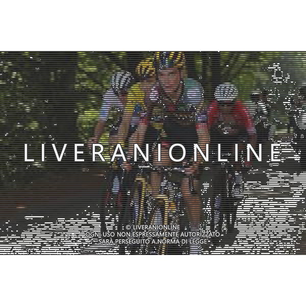 19-07-2022 Tour De France; Tappa 16 Carcassonne - Foix; 2022, Jumbo - Visma; Kuss, Sepp; Vingegaard, Jonas; Mur De Peguere; ©SIROTTI/AGENZIA ALDO LIVERANI SAS