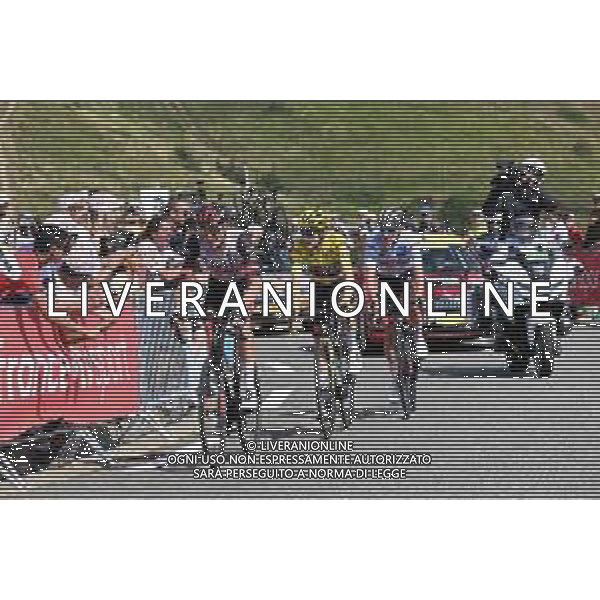 20-07-2022 Tour De France; Tappa 17 Saint Gaudens - Peyragudes; 2022, Uae Emirates; 2022, Jumbo - Visma; Mcnulty, Brandon; Pogacar, Tadej; Vingegaard, Jonas; Peyragudes; ©SIROTTI/AGENZIA ALDO LIVERANI SAS