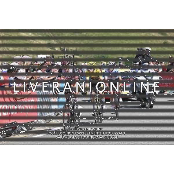 20-07-2022 Tour De France; Tappa 17 Saint Gaudens - Peyragudes; 2022, Uae Emirates; 2022, Jumbo - Visma; Mcnulty, Brandon; Pogacar, Tadej; Vingegaard, Jonas; Peyragudes; ©SIROTTI/AGENZIA ALDO LIVERANI SAS