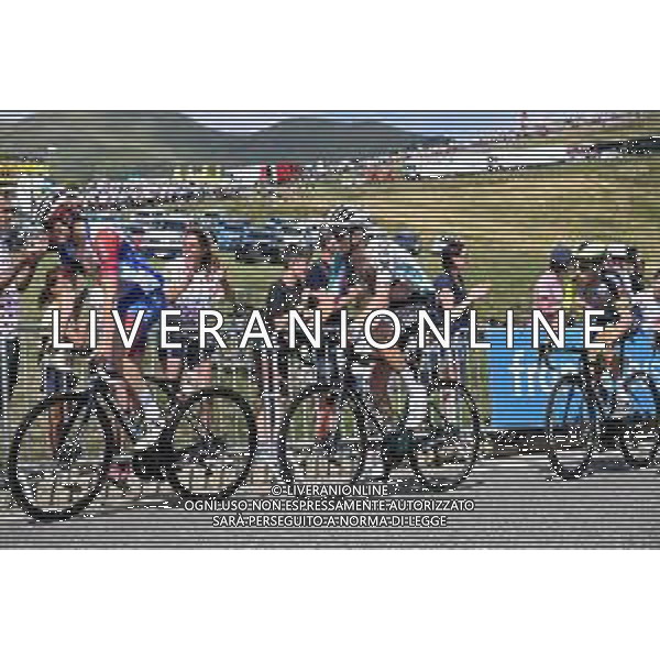 20-07-2022 Tour De France; Tappa 17 Saint Gaudens - Peyragudes; 2022, Groupama - Fdj; 2022, Bora - Hansgrohe; Gaudu, David; Vlasov, Aleksandr; Peyragudes; ©SIROTTI/AGENZIA ALDO LIVERANI SAS