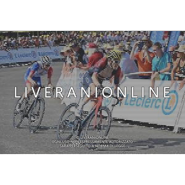 21-07-2022 Tour De France; Tappa 18 Lourdes - Hautacam; 2022, Ineos - Grenadiers; 2022, Groupama - Fdj; Geraint, Thomas; Gaudu, David; Hautacam; ©SIROTTI/AGENZIA ALDO LIVERANI SAS