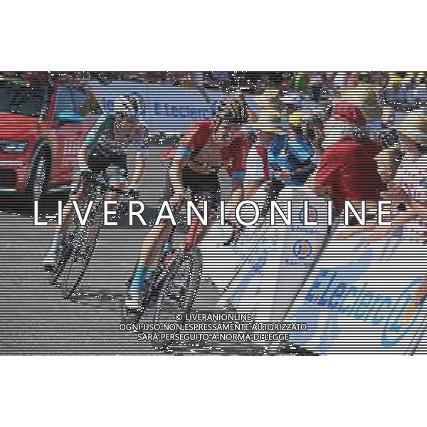 21-07-2022 Tour De France; Tappa 18 Lourdes - Hautacam; 2022, Bahrain - Victorious; Sanchez Leon, Luis Gil; Hautacam; ©SIROTTI/AGENZIA ALDO LIVERANI SAS