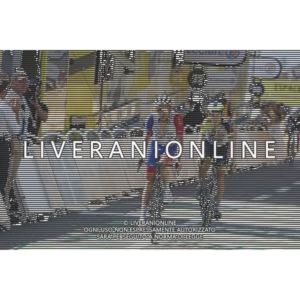 21-07-2022 Tour De France; Tappa 18 Lourdes - Hautacam; 2022, Groupama - Fdj; 2022, Intermarche - Wanty Gobert; Pinot, Thibaut; Meintjes, Louis; Hautacam; ©SIROTTI/AGENZIA ALDO LIVERANI SAS