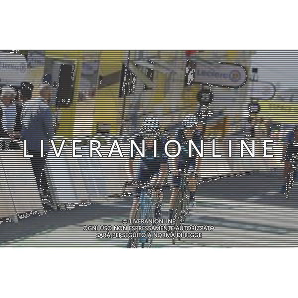21-07-2022 Tour De France; Tappa 18 Lourdes - Hautacam; 2022, Movistar; Muhlberger, Gregor; Mas, Enric; Hautacam; ©SIROTTI/AGENZIA ALDO LIVERANI SAS