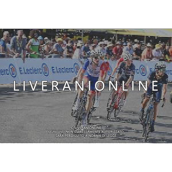 21-07-2022 Tour De France; Tappa 18 Lourdes - Hautacam; 2022, Groupama - Fdj; 2022, Movistar; Kung, Stefan; Oliveira, Nelson; Hautacam; ©SIROTTI/AGENZIA ALDO LIVERANI SAS
