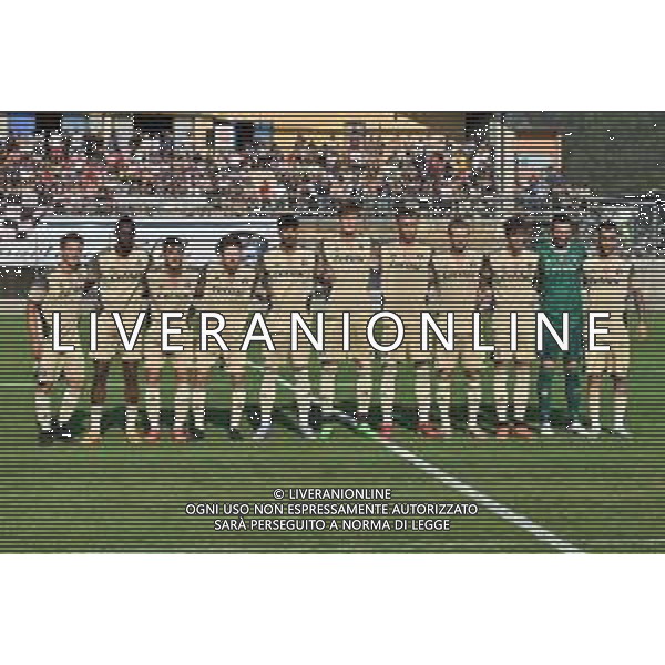 la formazione del Pisa da SX Gaetano Masucci, Idrissa Toure\', Giuseppe Mastinu, Adam Nagy, Roko Jureskin, Lorenzo Lucca, Simone Canestrelli, Alessandro De Vitis, Andrea Cisco, Nicolas David Andrade e Marius Marin Pisa vs Palermo Rovetta (BG) 21-07-2022 centro sportivo comunale Marinoni amichevole precampionato foto Roberto Garavaglia/ag. Aldo Liverani sas /AGENZIA ALDO LIVERANI SAS