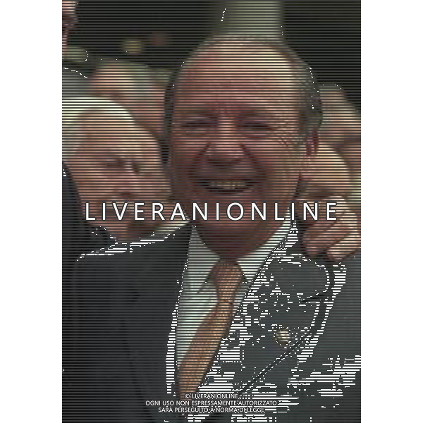 1999 BARCELLONA PARTITA AMICHEVOLE BARCELLONA NAZIONALE BRASILE 2-2 NELLA FOTO Josep Lluís Núñez presidente barcellona calcio AG ALDO LIVERANI SAS