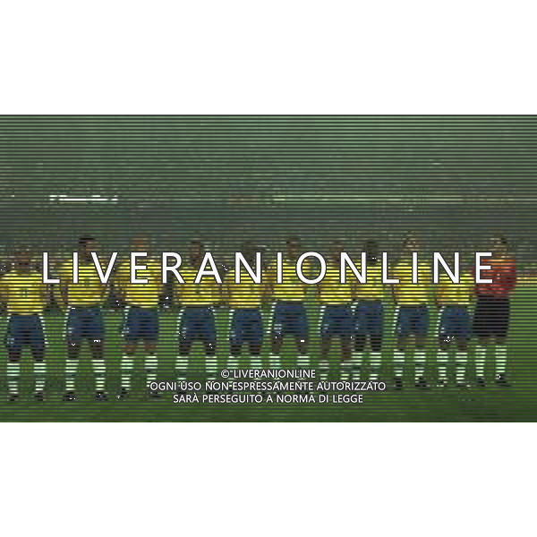 1999 BARCELLONA PARTITA AMICHEVOLE BARCELLONA NAZIONALE BRASILE 2-2 NELLA FOTO FORMAZIONE BRASILE AG ALDO LIVERANI SAS