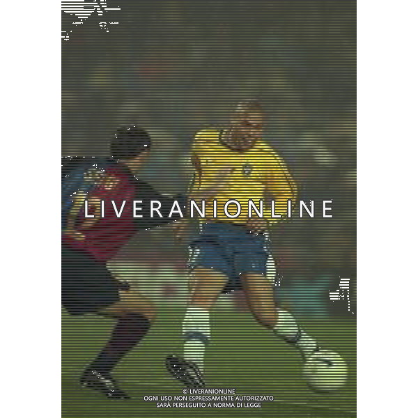 1999 BARCELLONA PARTITA AMICHEVOLE BARCELLONA NAZIONALE BRASILE 2-2 NELLA FOTO RONALDO AG ALDO LIVERANI SAS