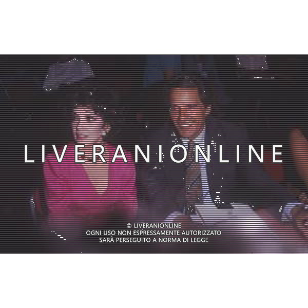 RETROSPETTIVA GINA LOLLOBRIGIDA ATTRICE NELLA FOTO GINA LOLLOBRIGIDA A SALSOMAGGIORE CONCORSO MISS ITALIA PRESIDE LA GIURIA CON GIULIANO GEMMA AG ALDO LIVERANI SAS 