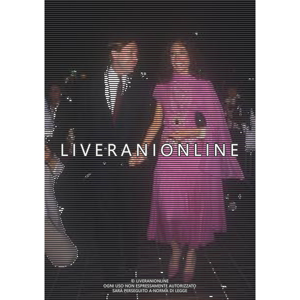 RETROSPETTIVA MARISA BERENSON ATTRICE NELLA FOTO MARISA BERENSON CON JEAN PAUL SCARPITTA NELL\'ANNO 1984 AG ALDO LIVERANI SAS 