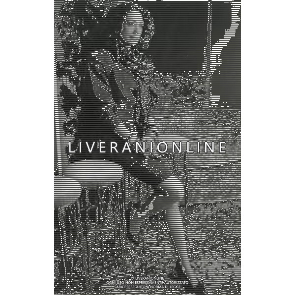 RETROSPETTIVA MARISA BERENSON ATTRICE NELLA FOTO MARISA BERENSON NELL\'ANNO 1986 A MILANO TERRAZZA MARTINI AG ALDO LIVERANI SAS 