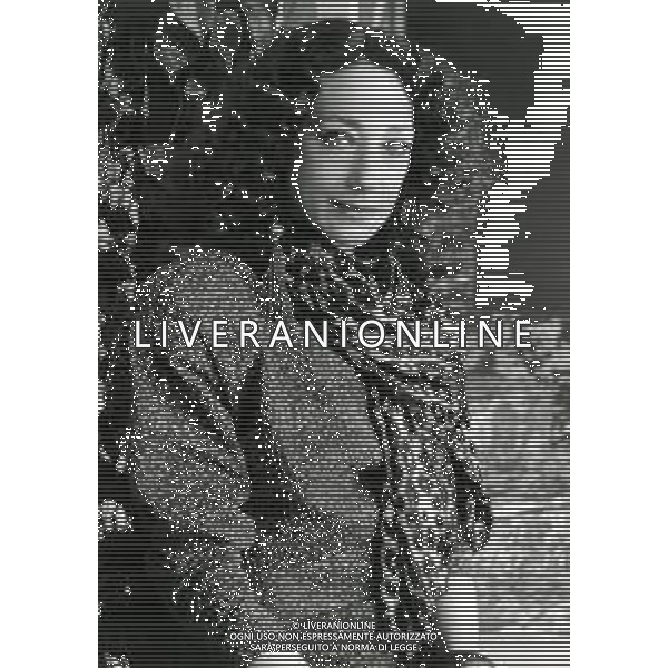 RETROSPETTIVA MARISA BERENSON ATTRICE NELLA FOTO MARISA BERENSON NELL\'ANNO 1986 A MILANO TERRAZZA MARTINI AG ALDO LIVERANI SAS 