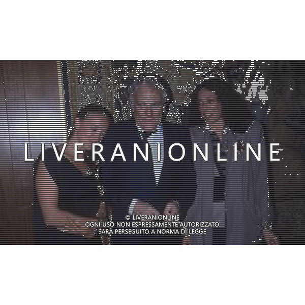 RETROSPETTIVA MARISA BERENSON ATTRICE NELLA FOTO MARISA BERENSON NELL\'ANNO 1987 A ROMA CON ELEONORA GIORGI E FRANCO ROSSI  AG ALDO LIVERANI SAS  
