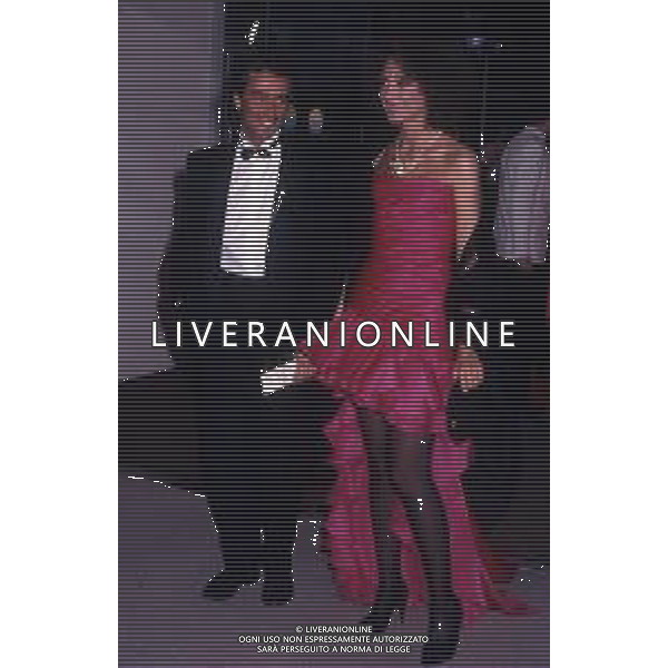 RETROSPETTIVA MARISA BERENSON ATTRICE NELLA FOTO MARISA BERENSON NELL\'ANNO 1987 CON BERNARD MONTIEL A CANNES AG ALDO LIVERANI SAS  