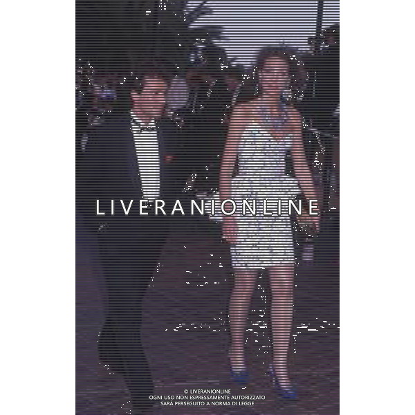 RETROSPETTIVA MARISA BERENSON ATTRICE NELLA FOTO MARISA BERENSON NELL\'ANNO 1987 CON BERNARD MONTIEL A CANNES AG ALDO LIVERANI SAS  