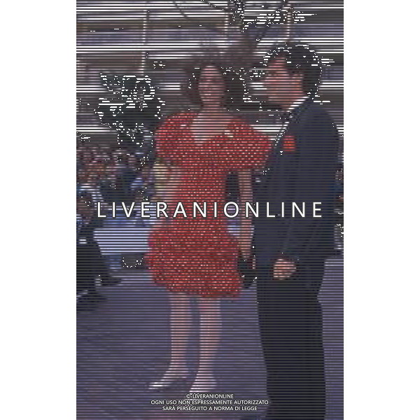 RETROSPETTIVA MARISA BERENSON ATTRICE NELLA FOTO MARISA BERENSON NELL\'ANNO 1987 CON BERNARD MONTIEL A CANNES AG ALDO LIVERANI SAS  