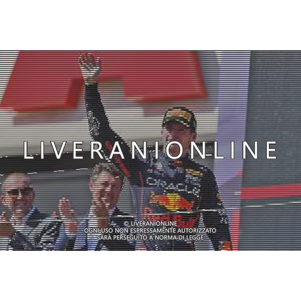 Race winner Max Verstappen (NLD) Red Bull Racing celebrates on the podium. 24.07.2022. Formula 1 World Championship, Rd 12, French Grand Prix, Paul Ricard, France, Race Day. - www.xpbimages.com, EMail: requests@xpbimages.com © Copyright: Moy / XPB Images/ AGENZIA ALDO LIVERANI SAS - ITALY ONLY EDITORIAL USE ONLY