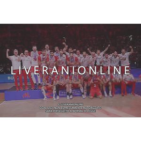 CASALECCHIO DI RENO 24 07 2022 PALLAVOLO MASCHILE ITALIA - POLONIA NATIONAL LEAGUE VOLLEY PER TERZO POSTO NELLA FOTO ESULTANZA POLONIA TERZO POSTO NATIONAL LEAGUE MEDAGLIA DI BRONZO ©SANNA/AGENZIA ALDO LIVERANI SAS