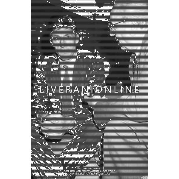 RETROSPETTIVA FRANCESCO MOSER CICLISTA NELLA FOTO ALLA PRESENTAZIONE DEL TENTATIVO di RECORD DELL\'ORA INDOOR DI MOSCA - 7 OTTOBRE 1987 ©ARCHIVIO AG ALDO LIVERANI SAS