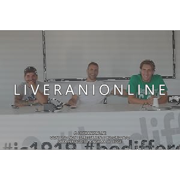 IMOLA 27 07 2022 IMOLESE CALCIO PRESENTAZIONE NUOVO ALLENATORE MAURO ANTONIOLI NELLA FOTO ANTONIO ROMANO GIANMARIA ROSSI E CRISTIAN CERRETTI UNICI RIMASTI DALLA SCORSA STAGIONE ©SANNA/AGENZIA ALDO LIVERANI SAS