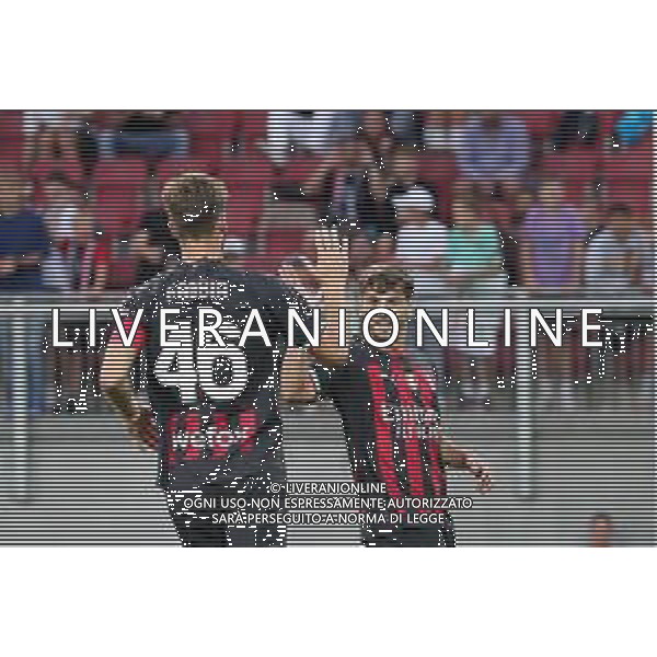 WOLFSBERGER - MILAN AMICHEVOLE PRECAMPIONATO A KLAGENFURT 27.08.2022 NELLA FOTO ESULTANZA DOPO IL GOL DI MATTEO GABBIA CON BRAHIM DIAZ ©/AGENZIA ALDO LIVERANI SAS
