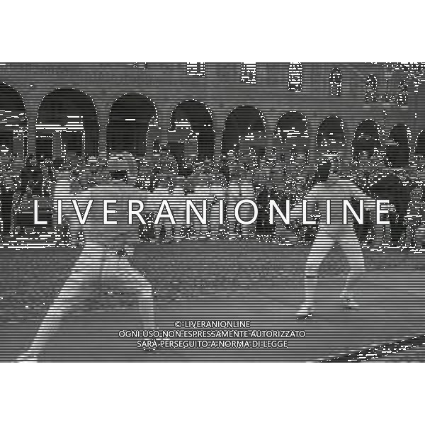 RETROSPETTIVA ALBERTO COVA ATLETA NELLA FOTO ALBERTO COVA E DORINA VACCARONI A VIGEVANO NELL\'ANNO 1984 AG ALDO LIVERANI SAS  
