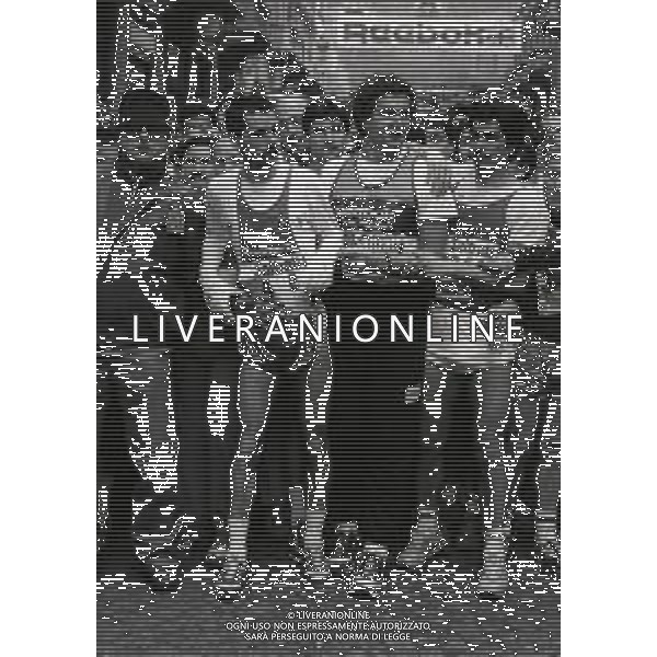 RETROSPETTIVA ALBERTO COVA ATLETA NELLA FOTO ALBERTO COVA ALLA MARATONA DI MONZA NELL\'ANNO 1985 AG ALDO LIVERANI SAS   